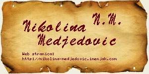 Nikolina Međedović vizit kartica